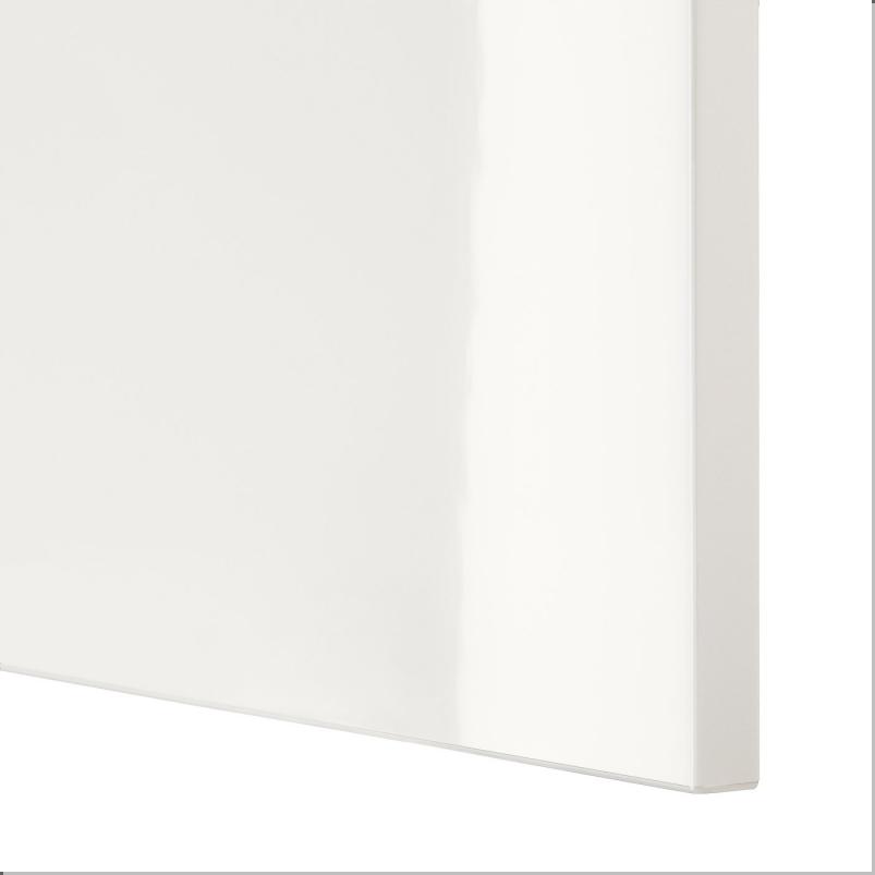 BESTA ベストー 壁取り付け式キャビネットコンビネーション - ホワイト/セルスヴィーケン ホワイト 120x42x38cm