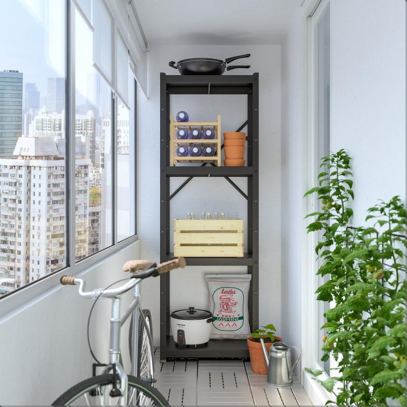 BROR ブロール シェルフユニット - ブラック 65x40x190 cm