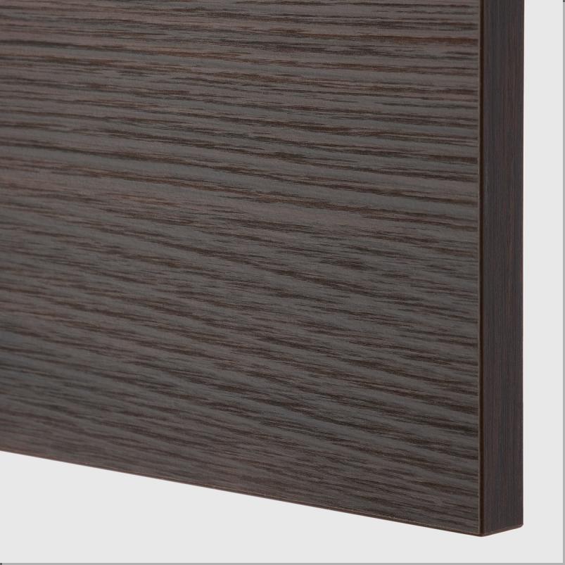 METOD メトード ベースキャビネット TALLSJON/タルショーン シンク用 - ホワイト アスケルスンド/ダークブラウン アッシュ調 60x60x80cm