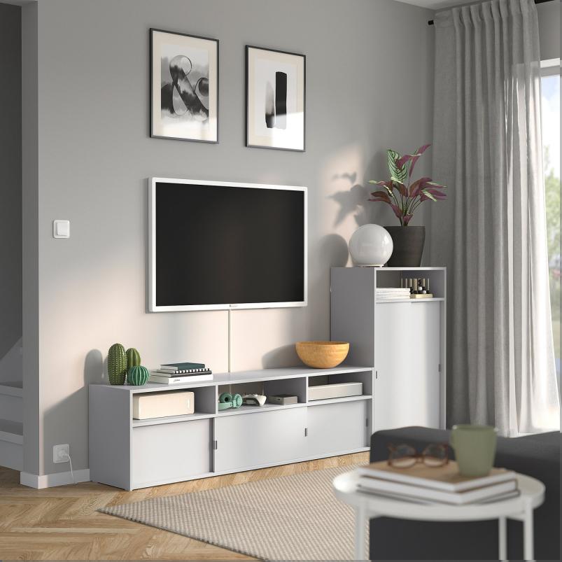 SPIKSMED スピクスメッド テレビボード - ライトグレー 215x32x96cm