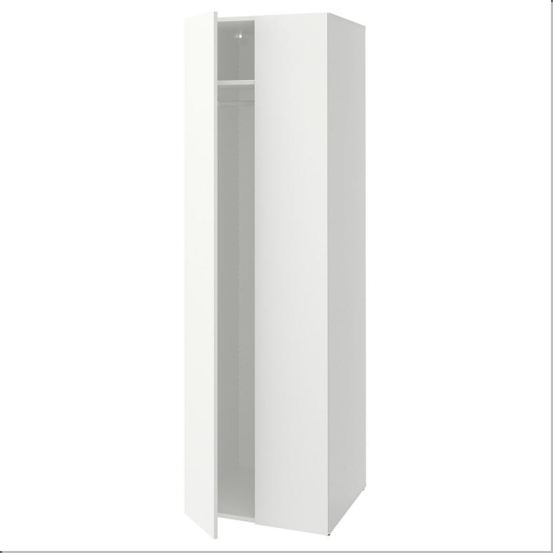 LASTARE ラスタレ ワードローブコンビネーション - ホワイト 60x62x200cm