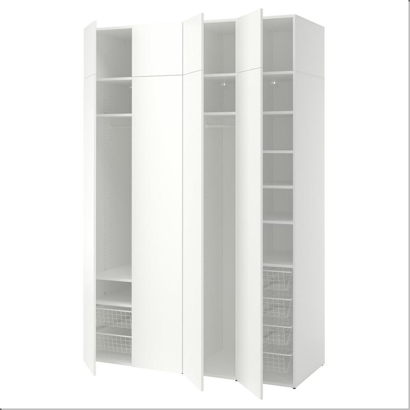 LASTARE ラスタレ ワードローブコンビネーション - ホワイト 160x62x236cm