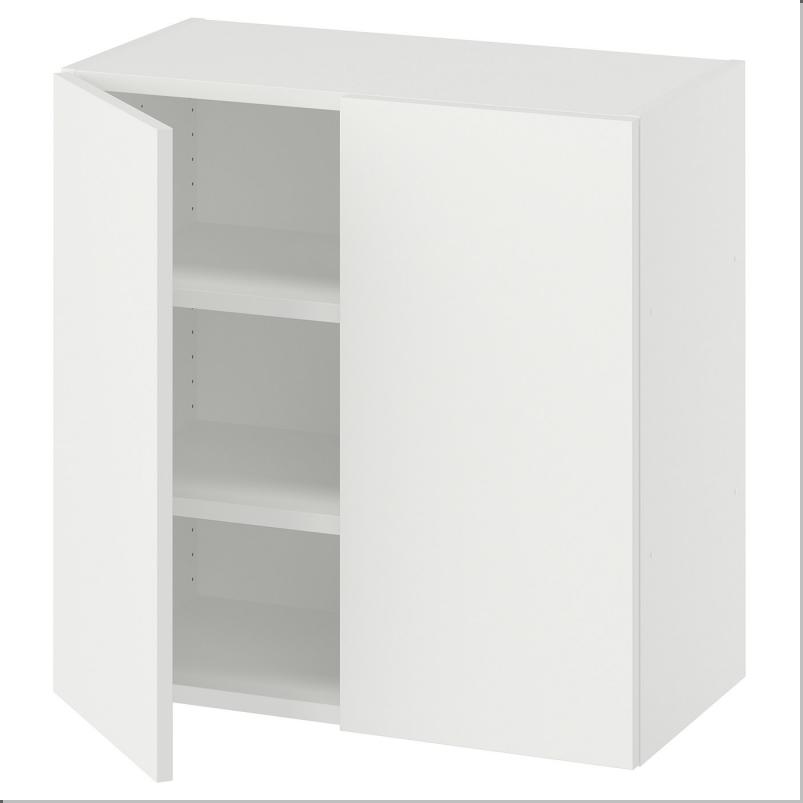 LASTARE ラスタレ 壁取り付け式キャビネットコンビネーション - ホワイト/シェルフ2枚付き 60x30x60cm