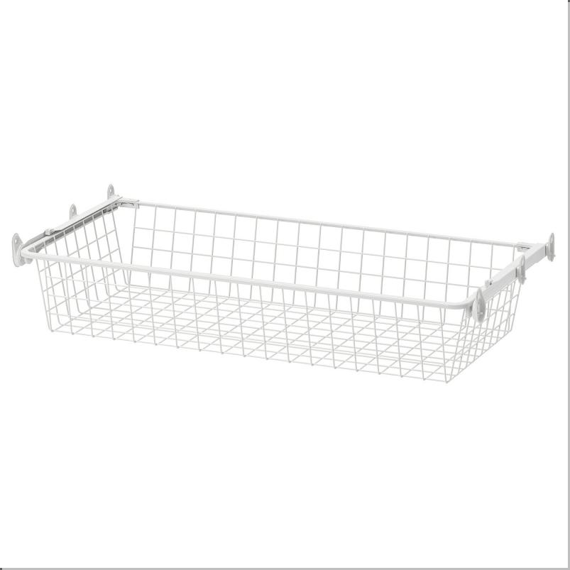 ALTARLIDEN アールタルリデン ワイヤーバスケット 引き出しレール付き - ホワイト 80x42cm