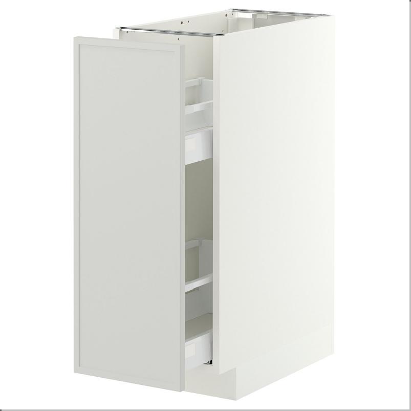 METOD メトード / MAXIMERA マキシメーラ ベースキャビネット/引き出し式収納アクセサリー - ホワイト/アスプゥデン ライトグレー 30x60x80cm