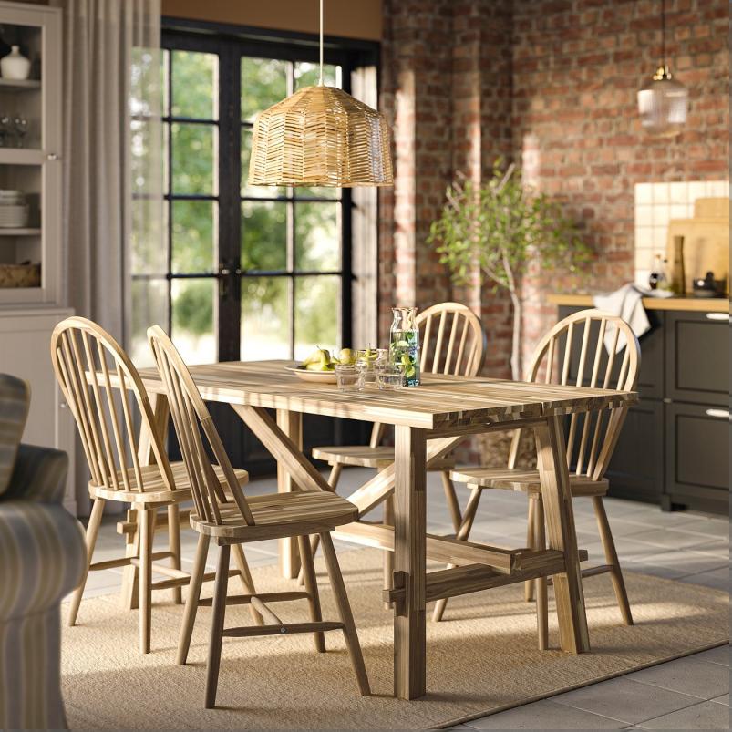 SKOGSTA スコグスタ / SKOGSTA スコグスタ テーブル＆チェア4脚 - アカシア材/アカシア材 160x81cm