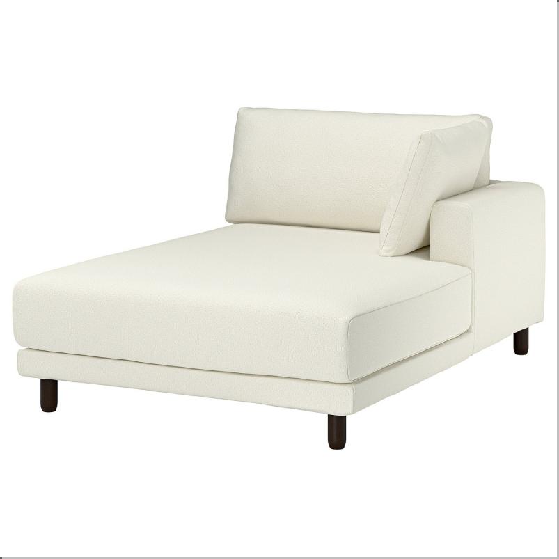 UPPAKRA ウッポークラ 寝椅子モジュール - アームレスト付き 右/アクスヴァラ オフホワイト