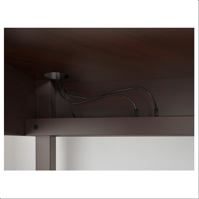 MICKE ミッケ コーナーワークステーション - ブラックブラウン 100x142cm