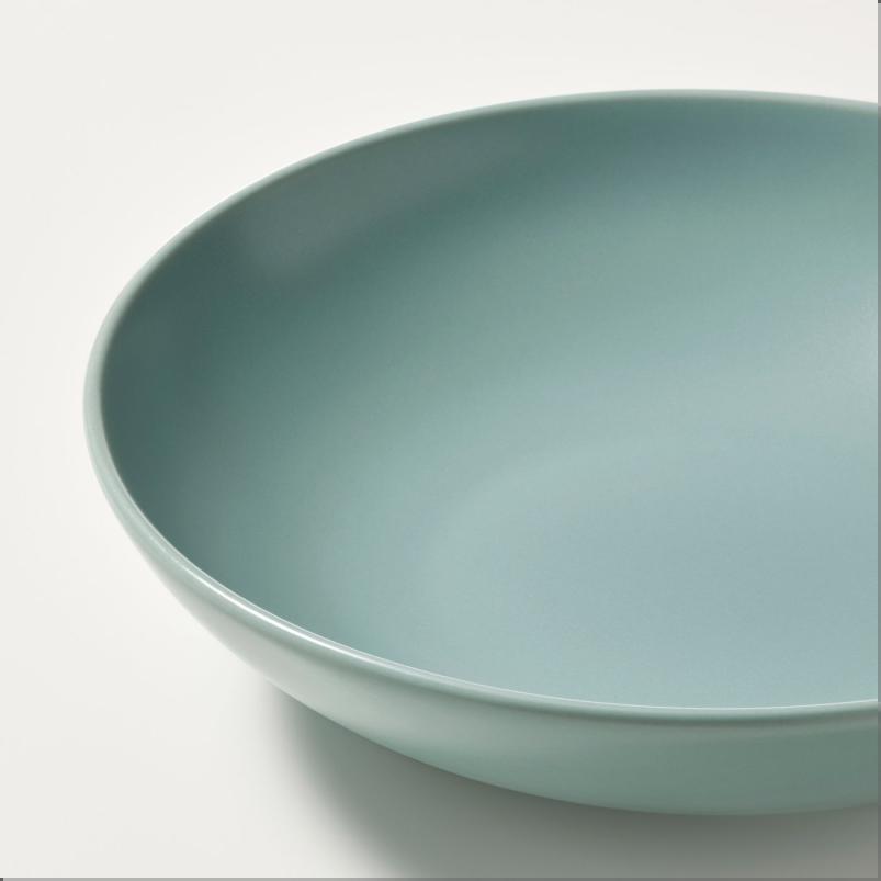 FARGKLAR フェルグクラー 深皿 - マット ライトターコイズ 19cm
