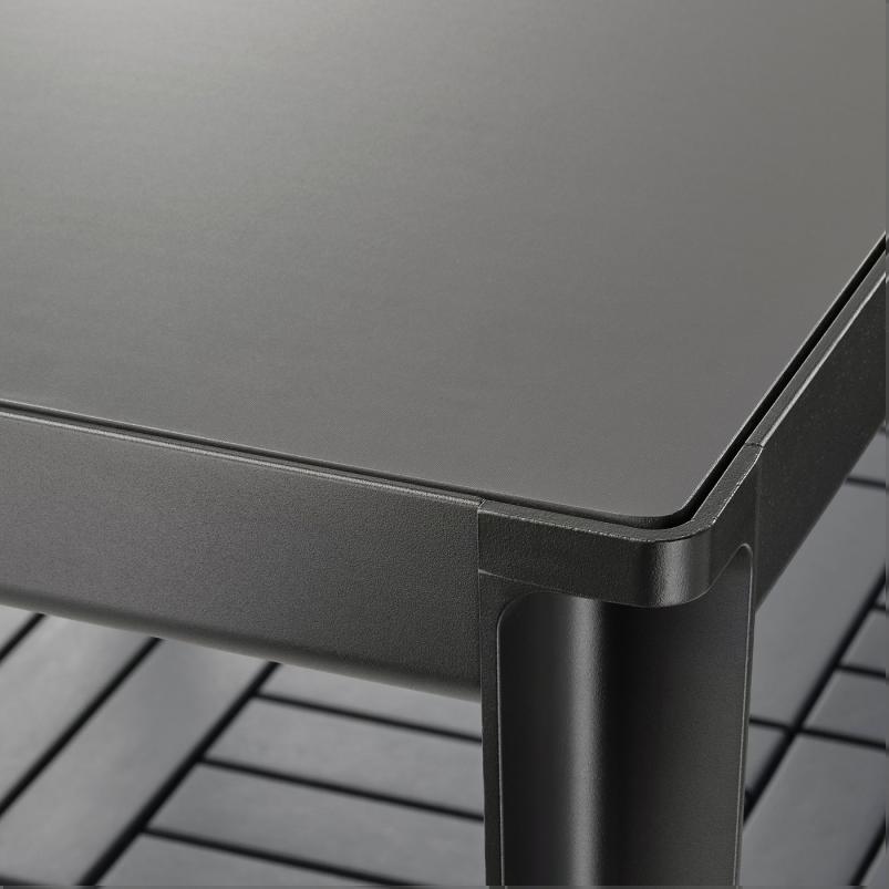 TEGELON テーゲローン テーブル 屋外用 - ダークグレー/ブラック 140x86cm