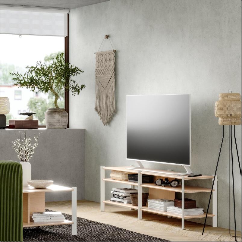 JATTESTA イェッテスタ テレビ台 - ホワイト/ライトバンブー 160x40x49cm