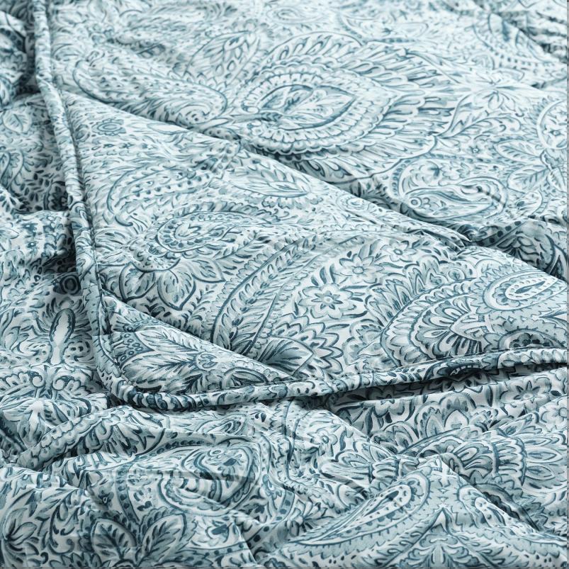ANGSSTAMFLY エングススタムフライ 掛け布団 薄手 - ブルー/ホワイト 200x200cm