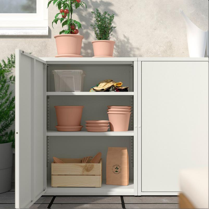 SUNDSO スンドソー キャビネット - オフホワイト 屋外用/室内 60x35x86cm