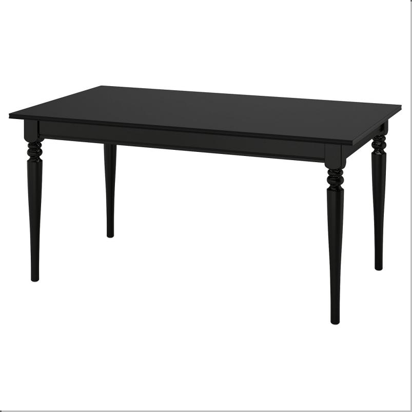 ROSENTORP ローセントルプ 伸長式テーブル - ブラック 155/215x87cm