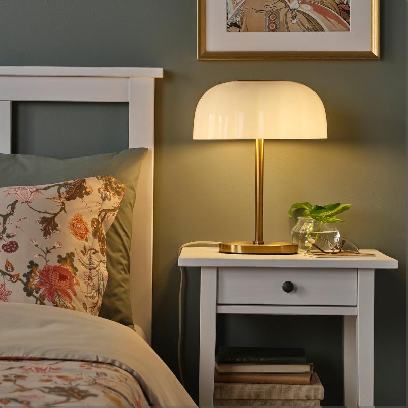 AKTERSPRING アクテルスプリング テーブルランプ - オパールホワイト ガラス/真ちゅうメッキ 39cm