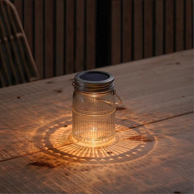 SOLVINDEN ソルヴィンデン LED太陽電池式テーブルランプ - 屋外用/容器 クリア 15cm