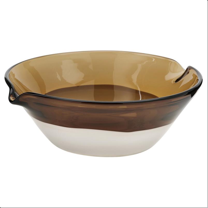 OMMJANGE オッミェンゲ サービングボウル - ブラウン/グラス 30cm