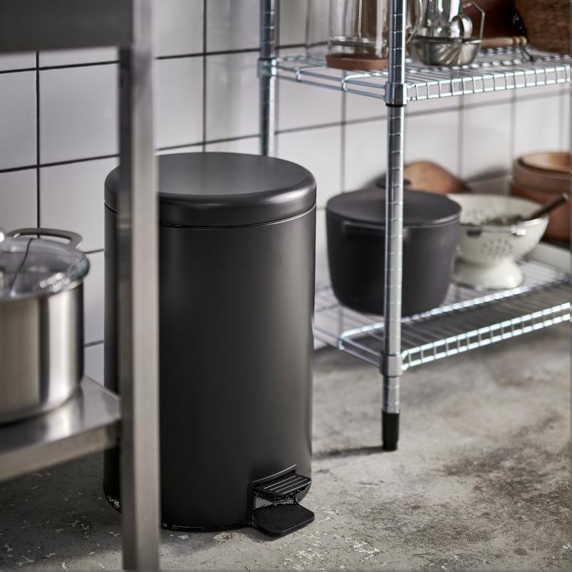 STENTRAPPA ステントラッパ ペダル式ゴミ箱 - チャコール 18L