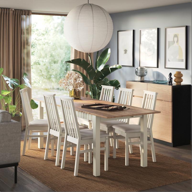 ALHULT オールフルト 伸長式テーブル - ベージュ/ブラウン 170/220x80cm