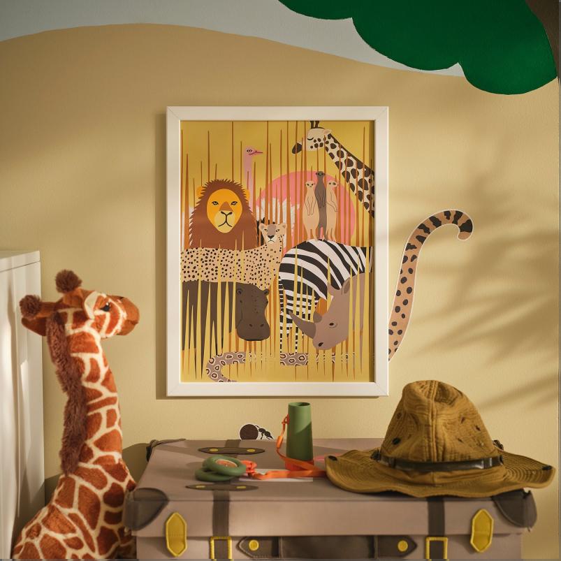 SANDLOPARE サンドローパレ ポスター - サバンナの動物 30x40cm