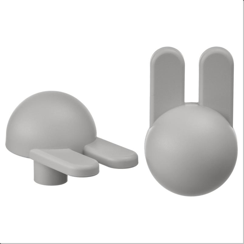 GREJSIMOJS グレイシモイス ノブ - ライトグレー/ウサギ 38mm