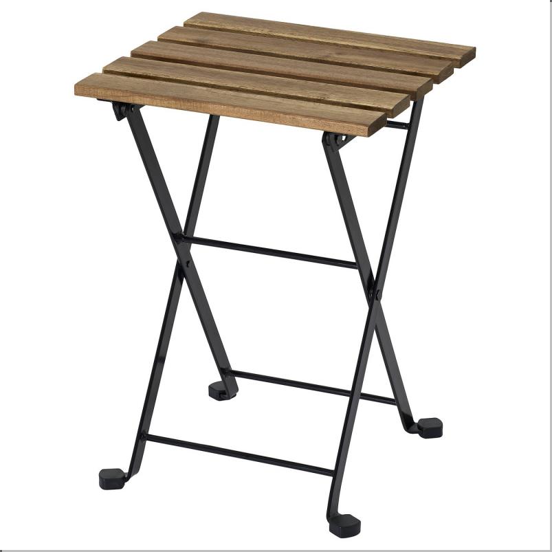 TARNO テルノー スツール - ブラック/ライトブラウンステイン 30x42cm