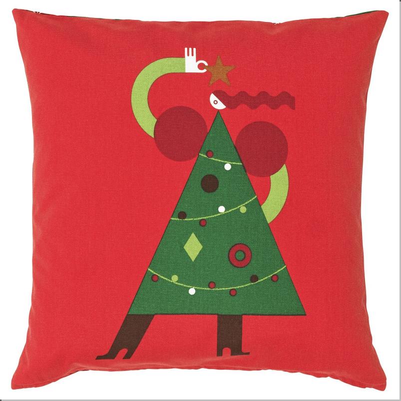 VINTERFINT ヴィンテルフィント クッションカバー - クリスマス模様 レッド 50x50cm