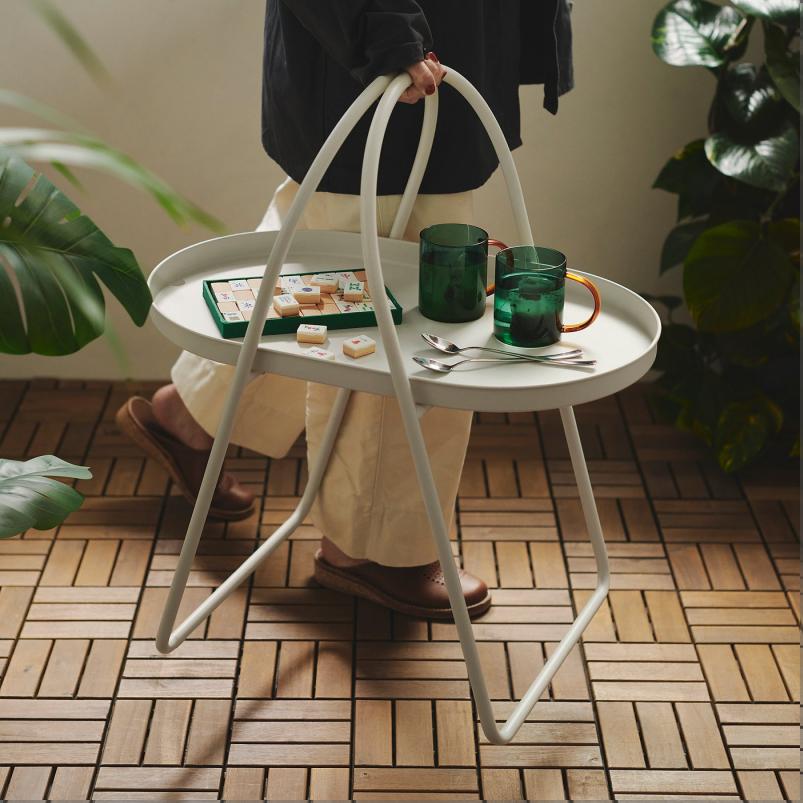 MABARSSKAR モーベルスシェール コーヒーテーブル - 屋外用 室内/ホワイト 61x41cm