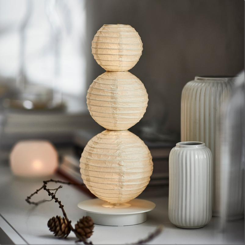 STRALA ストローラ LEDデコレーションテーブルランプ - ボール形 電池式/ホワイト