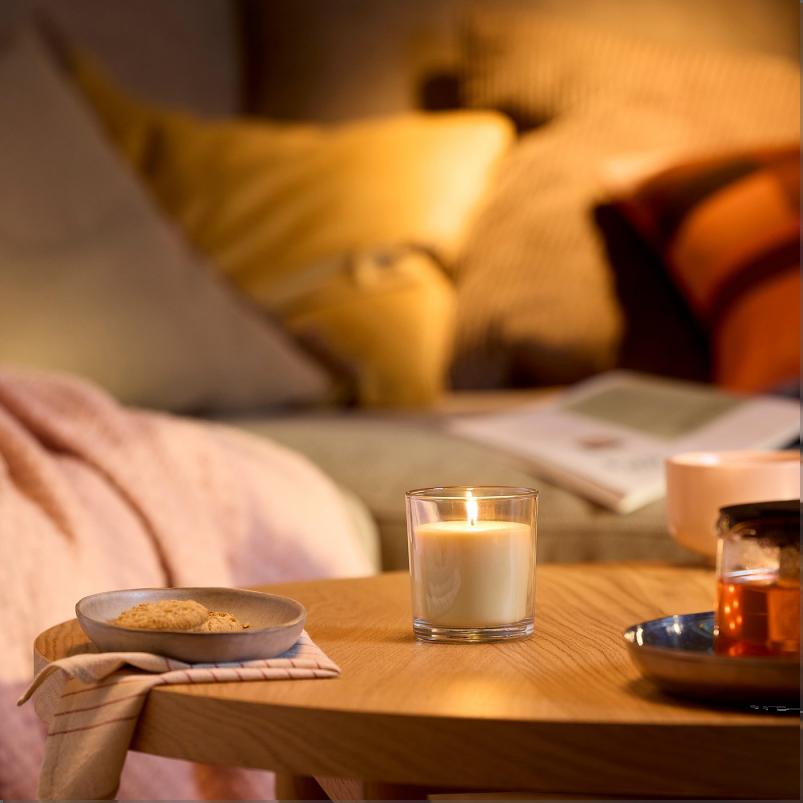 LOTSFÅGEL ロッツフォーゲル アロマキャンドル グラス入り - ピーチ ライトオレンジ 40 時間