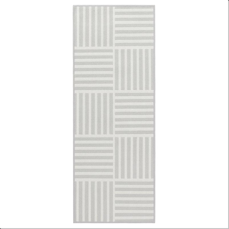 GATUSEKTION ガートセクショーン キッチンマット - グレー/チェック 45x120cm