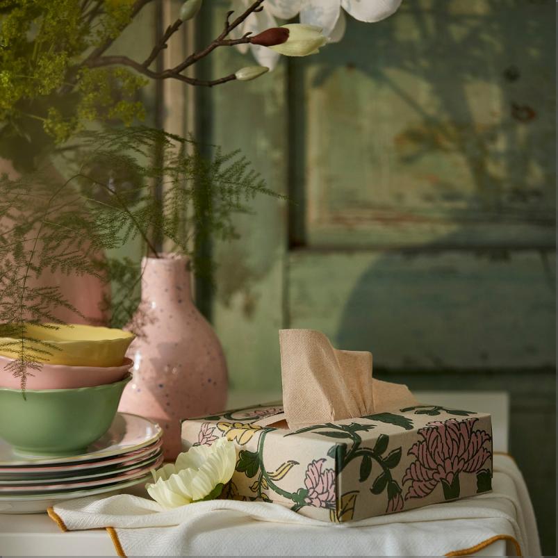 SMÖRFISK スモールフィスク 紙ナプキン - 模様入り/マルチカラー 16x32 cm