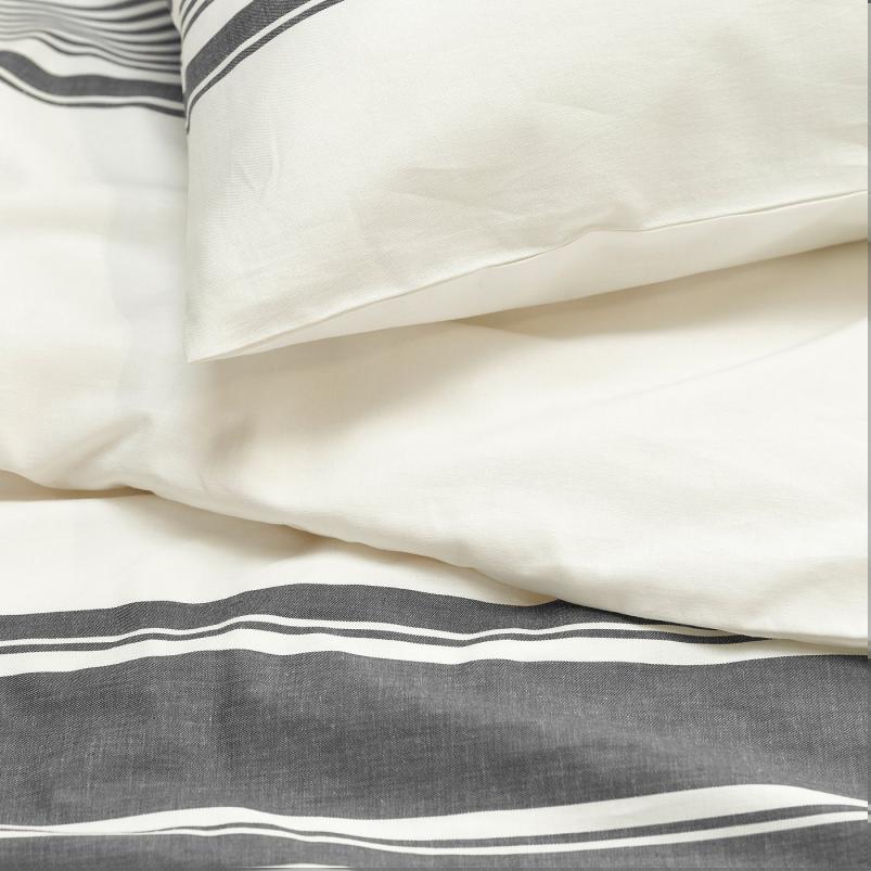 JATTEFRAKEN イェッテフレーケン 掛け布団カバー＆枕カバー（枕カバー2枚） - ホワイト/ダークグレー 200x200/50x60cm