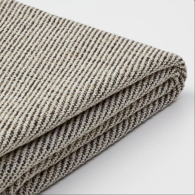 SODERHAMN ソーデルハムン カバー オットマン用 - ヴィーアルプ ベージュ/ブラウン 93x52cm