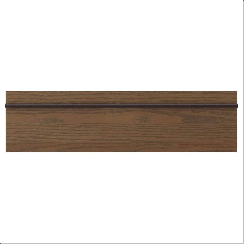 STENSTA ステーンスタ 引き出し前部 - ダークブラウン アッシュ材突き板 75x20 cm