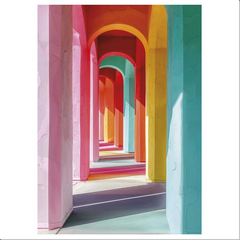 PJATTERYD プィエッテリード アート - 色彩豊かな回廊 50x70cm