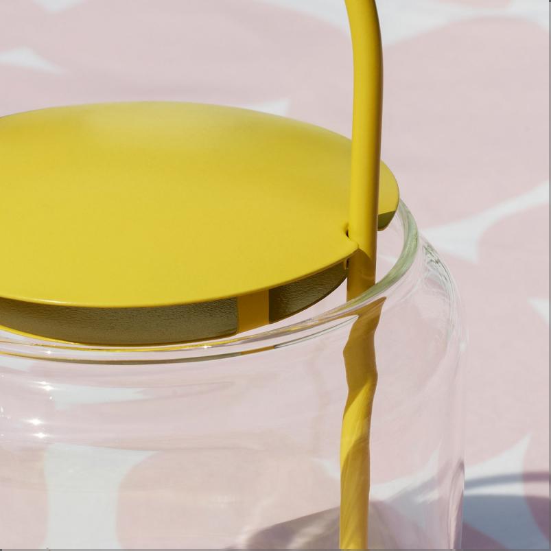 TOFSAND トフサンド ティーライト用ランタン 室内/屋外用 - イエロー 21cm