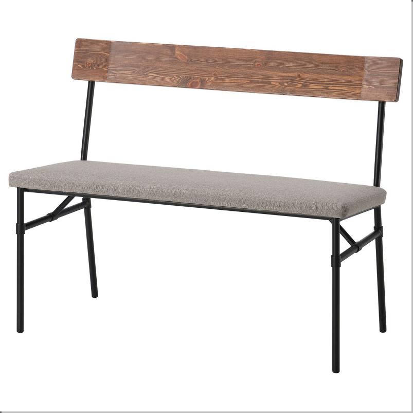 GROTAN グロートーン ベンチ 背もたれ付き - ティッブレビ ダークベージュ