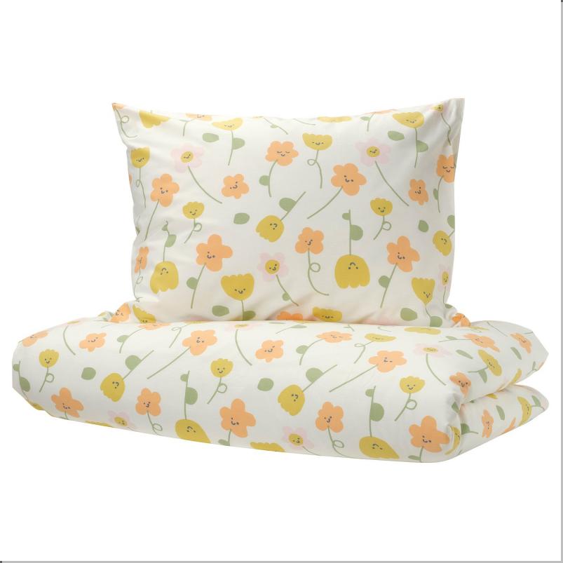 BARNDROM バーンドローム 掛け布団カバー＆枕カバー - マルチカラー/フローラルパターン 150x200/50x60cm