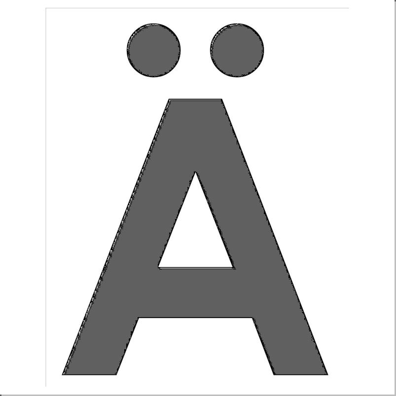 PJATTERYD プィエッテリード アート - スカンジナビアの文字 40x50cm