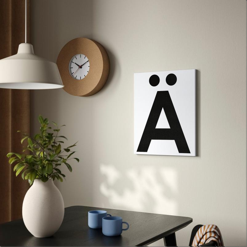 PJATTERYD プィエッテリード アート - スカンジナビアの文字 40x50cm