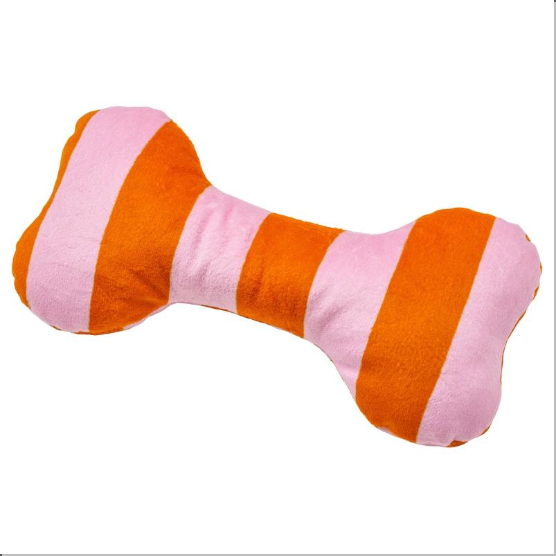 UTSADD ウートソッド ぬいぐるみ イヌ用 - ストライプ/ライトピンク ブライトオレンジ