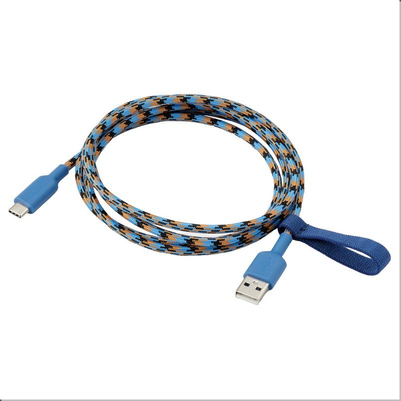 LILLHULT リルフルト USB-A - USB-C - ブルー/オレンジ 1.5m