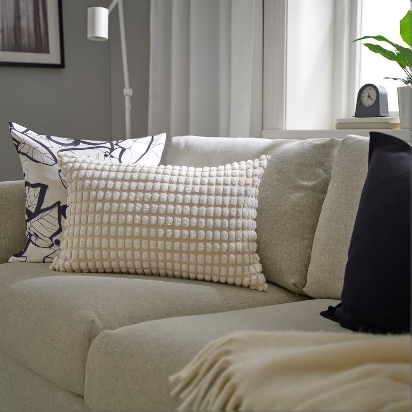 SVARTPOPPEL スヴァルトポッペル クッションカバー - オフホワイト 40x58cm