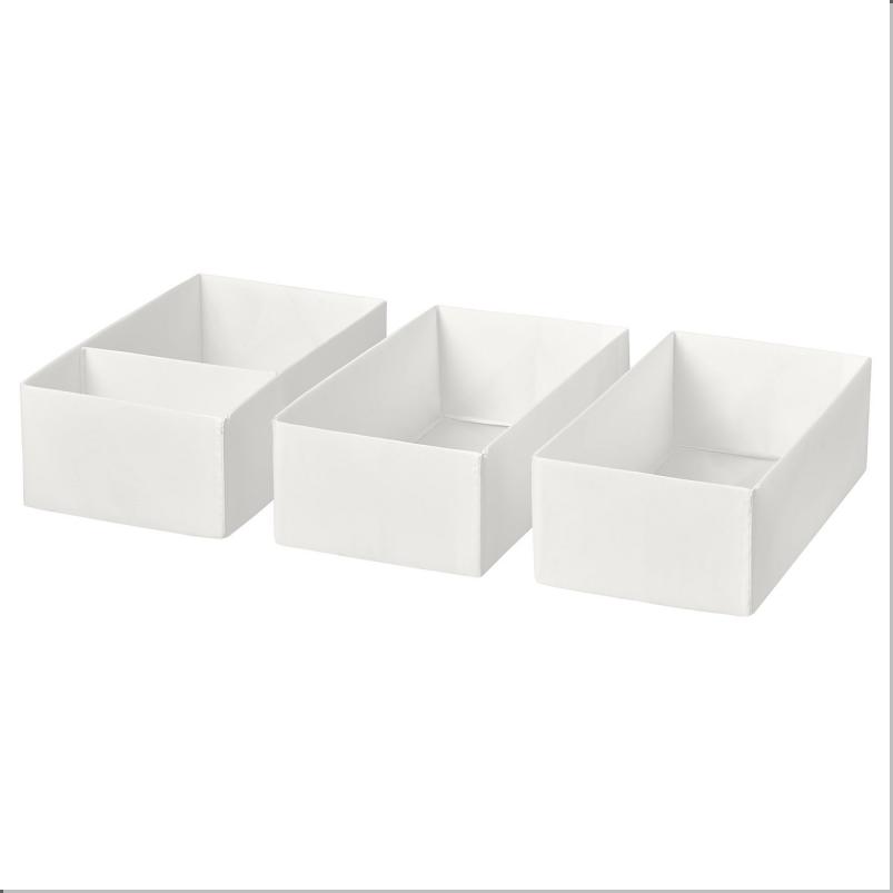 SKUBB スクッブ ボックス3個セット - ホワイト 20x38x12cm