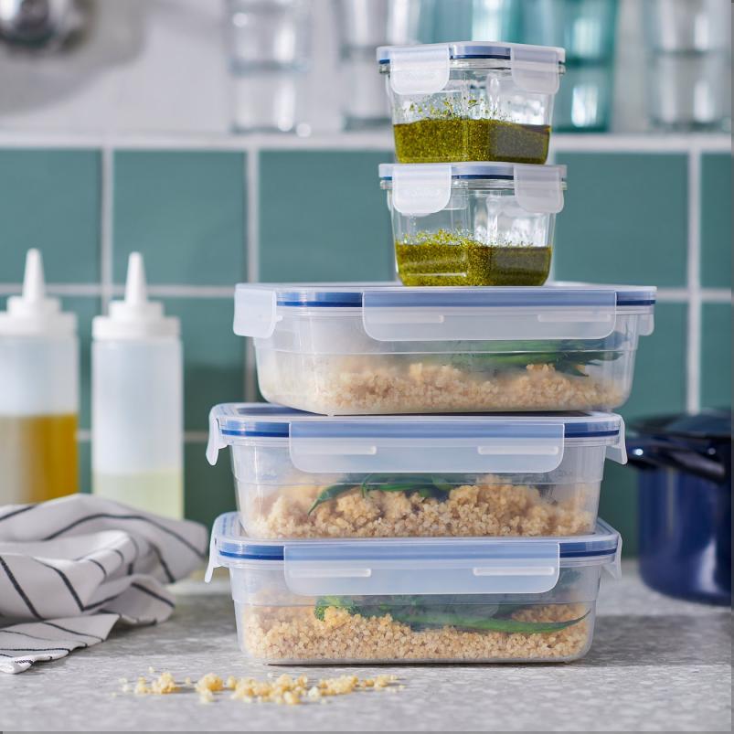 IKEA 365+ 保存容器 ふた付き - 長方形/プラスチック 1.0L
