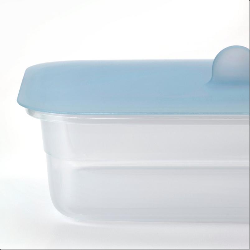 IKEA 365+ 保存容器 ふた付き - 長方形 プラスチック/シリコン 1.0L