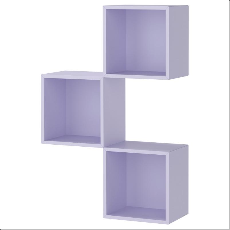 EKET エーケト 壁取り付け式キャビネットコンビネーション - ペールライラック 70x25x105cm