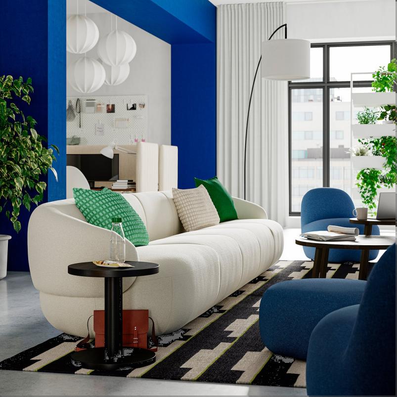 LILLESATER リレセーテル 6人掛けソファ - アクスヴァラ オフホワイト