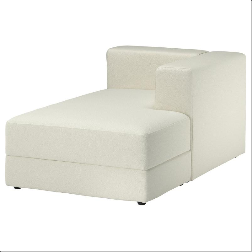 JATTEBO イェッテボ 寝椅子モジュール 右 - アームレスト付き/アクスヴァラ オフホワイト